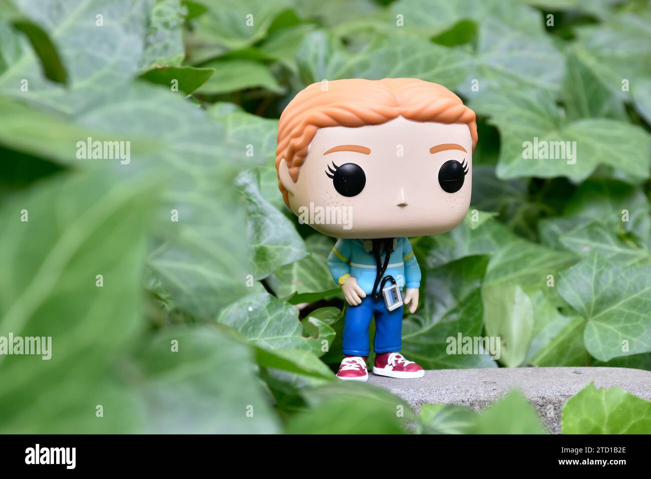 Funko Pop action figure of Max Mayfield with cassette player from