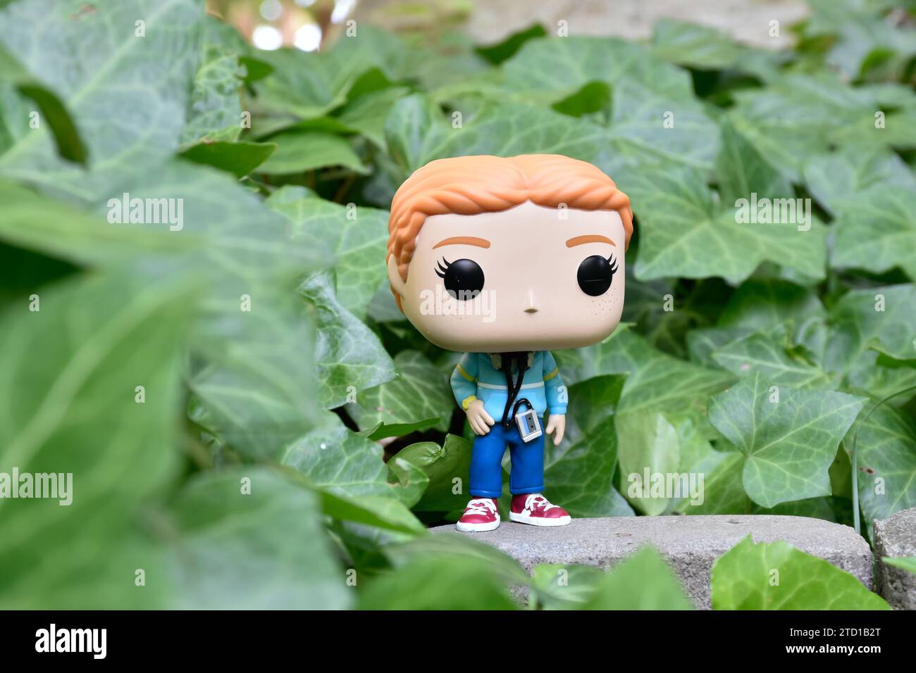 Funko Pop action figure of Max Mayfield with cassette player from