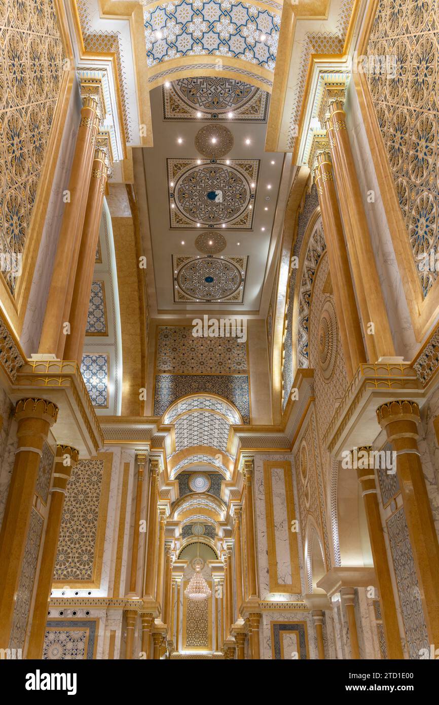 Qasr Al Watan, Presidential Palace, Interior, Abu Dhabi, United Arab Emirates, Asia Stock Photo