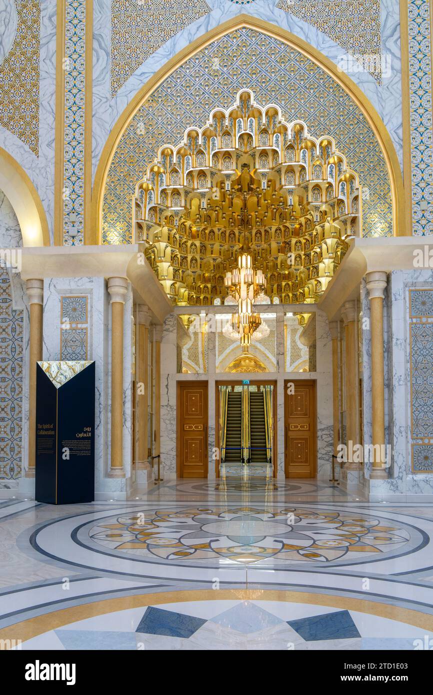Qasr Al Watan, Presidential Palace, Interior, Abu Dhabi, United Arab Emirates, Asia Stock Photo