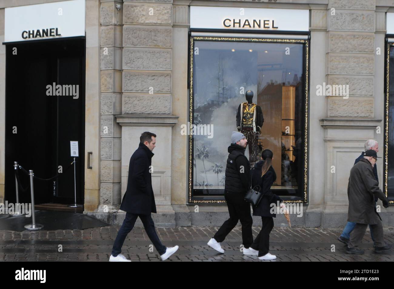 Copenhagen, Denmark /15 December 2023/. People enjoy chanel stoe and ...