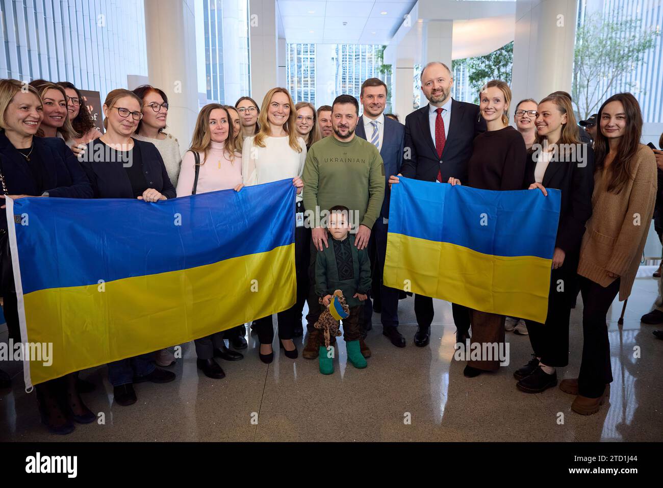 The President of Ukraine, Volodymyr Zelensky,  and his staff on a working visit to Washington DC. Zelensky visited Capitol Hill, the White House and the International Monetary Fund. (Photographs: The Ukraine Presidential Office) Stock Photo