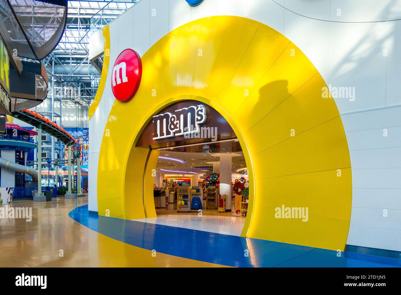 BLOOMINGTON, MN, USA DECEMBER 12, 2023 M&M's retail store at the