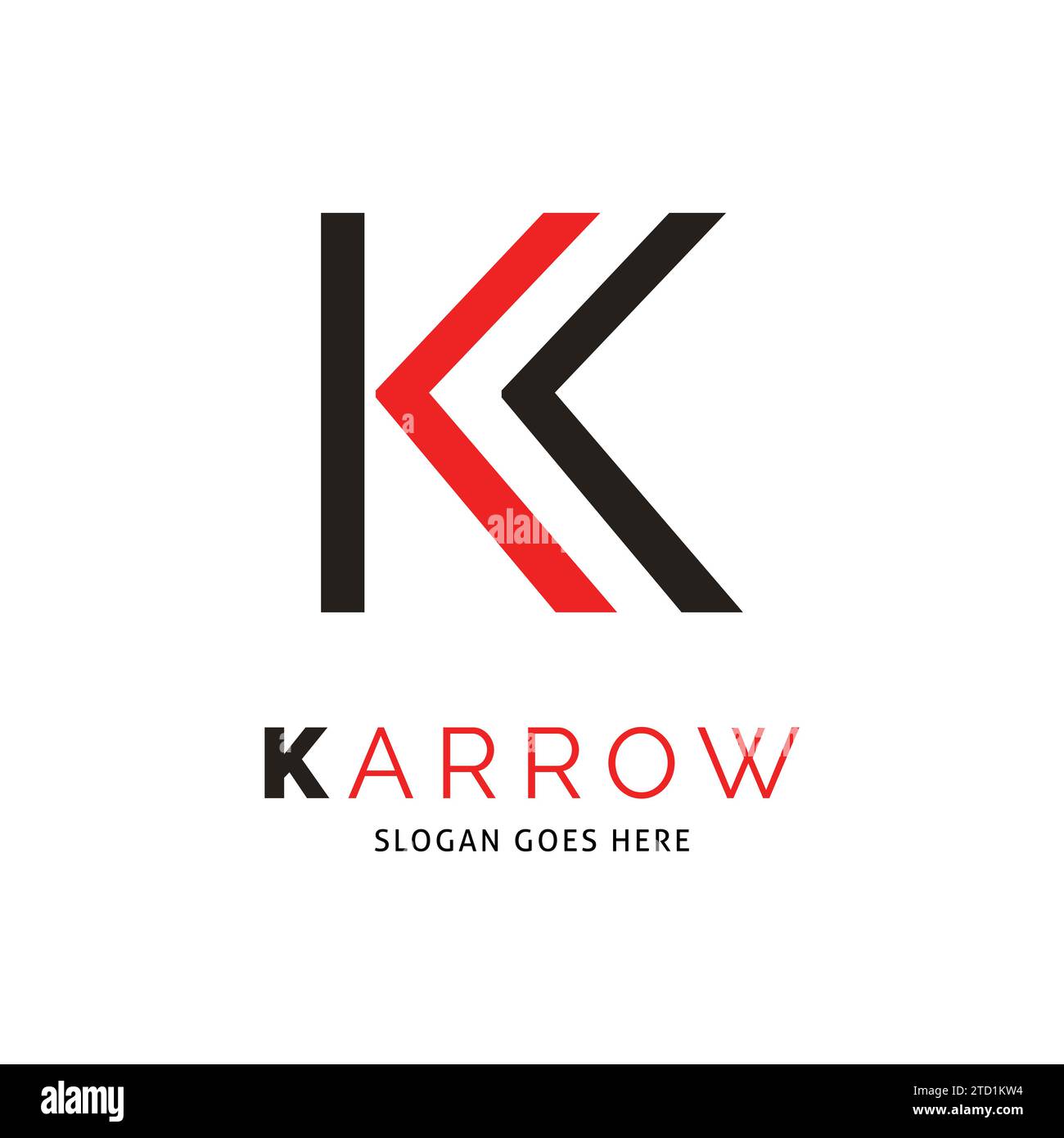 Initial Letter K Arrow Icon Vector Logo Template Illustration Design Stock Vector