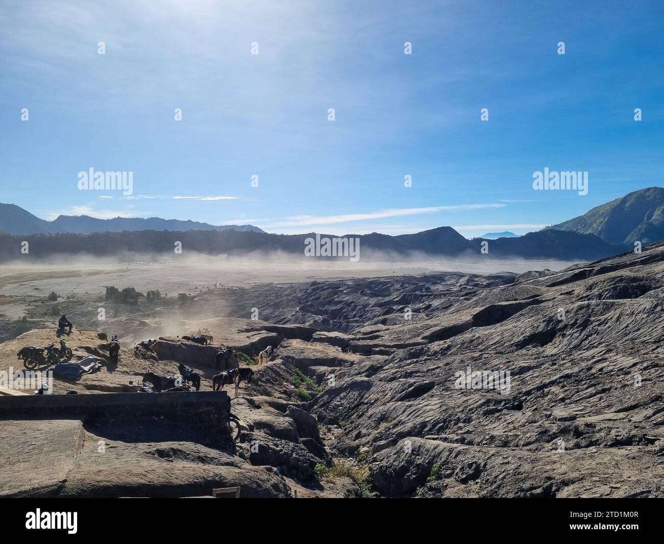 Aerial View Of Mount Bromo Desert, Bromo Tengger Semeru National Park ...