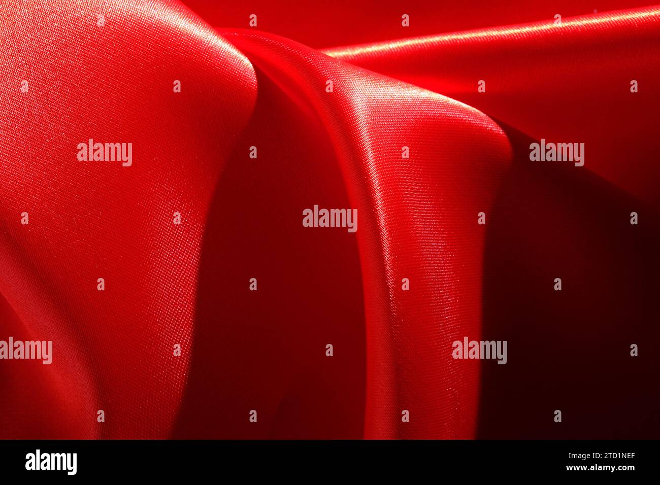 Background with red silk fabric Stock Photo