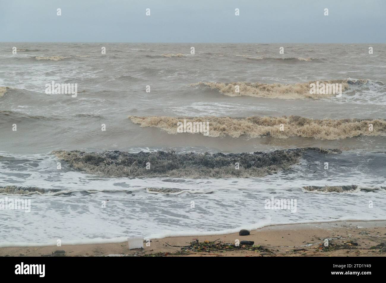 December 14, 2023, Cairns, Queensland, Australia The coast after Tropical Cyclone Jasper in the