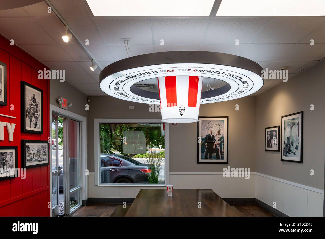 Interior view of the World's First KFC (Kentucky Fried Chicken) restaurant in Salt Lake City, Utah, USA. Stock Photo