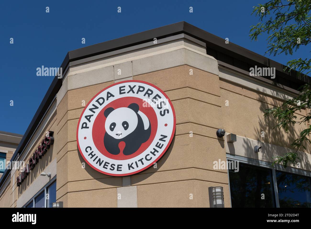 A Panda Express logo on the building. Salt Lake City, Utah, USA Stock Photo