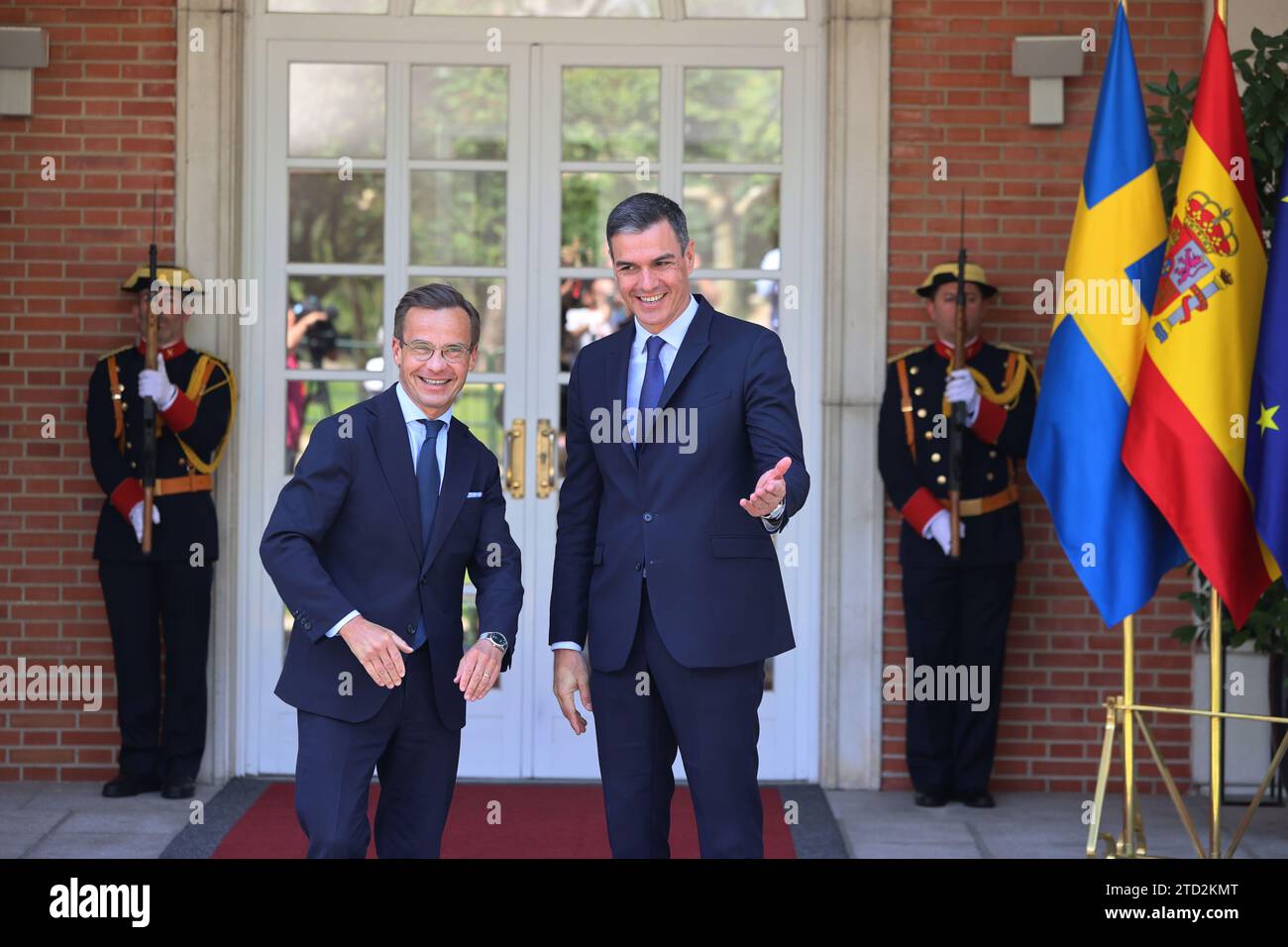 Madrid, 06/05/2023. Moncloa Palace. The president of the government, Pedro Sánchez, receives the Prime Minister of Sweden, Ulf Kristersson. Photo: Jaime García. ARCHDC. Credit: Album / Archivo ABC / Jaime García Stock Photo