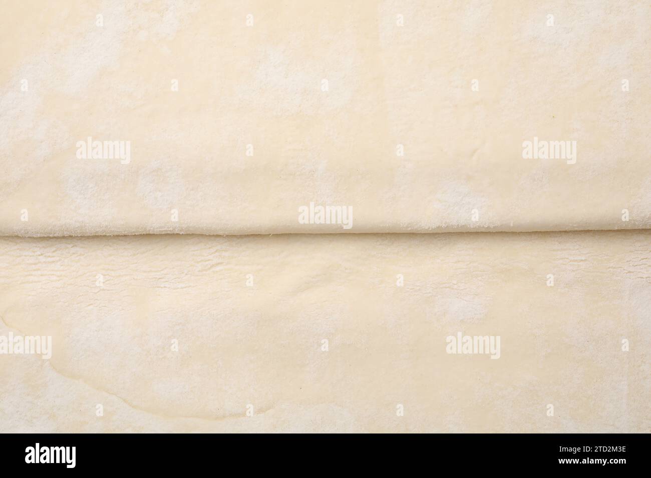 Raw puff pastry dough as background, top view Stock Photo - Alamy