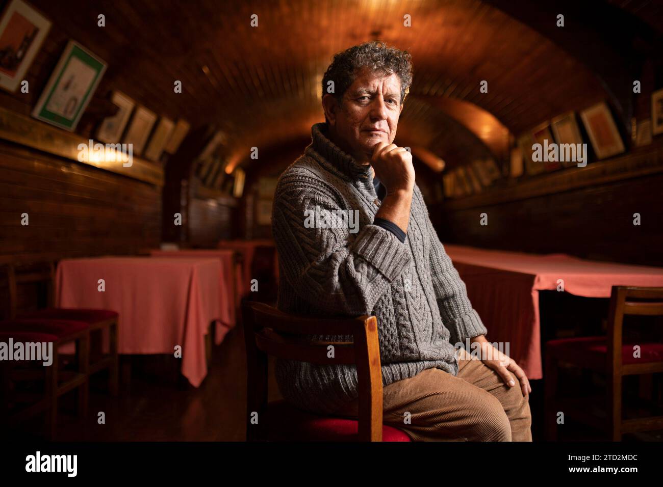 Madrid, 01/23/2023. Pedro Casablanc, at the Gijón café. Photo: Isabel Permuy. Archdc. Credit: Album / Archivo ABC / Isabel B. Permuy Stock Photo