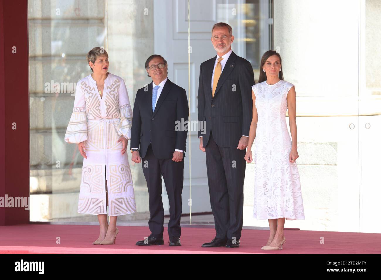 Madrid, 05/03/2023. State visit of the President of the Republic of Colombia, Gustavo Petro and the first lady, Mrs. Verónica Alcocer. Arrival reception by SS. MM. King Felipe VI and Queen Letizia in the Royal Palace, with the presence of Pedro Sánchez and Meritxell Batet, among other authorities. Photo: Jaime García. ARCHDC. Credit: Album / Archivo ABC / Jaime García Stock Photo