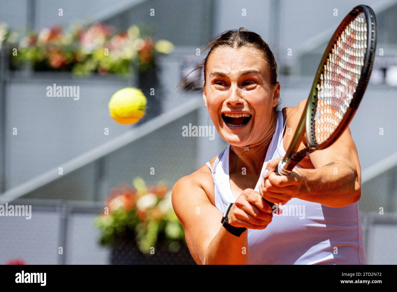Madrid, 05/02/2023. Mutua Madrid Open Tennis. Magic Box. Master 1000, Wta 1000. Aryna Sabalenka. Photo: of Saint Bernard. Archdc. Credit: Album / Archivo ABC / Eduardo San Bernardo Stock Photo