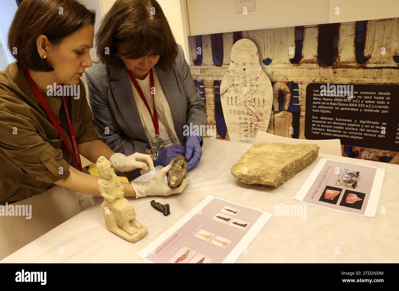 Madrid, 03/24/2023. Report on fake works in the Archaeological Museum ...