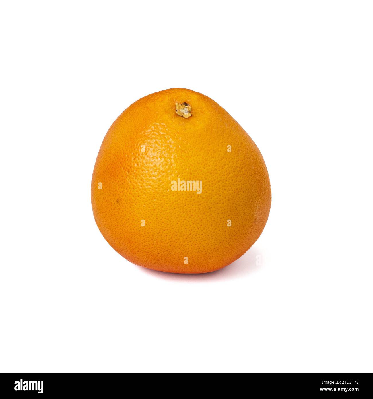 Pink ripe grapefruit slice on white isolated background Stock Photo
