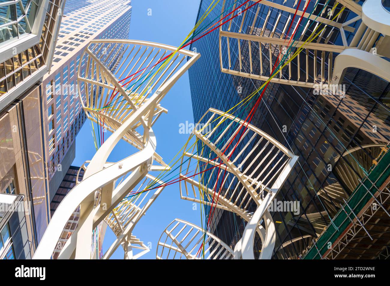 The Galleria Tree sculptures located next to Bankers Hall in downtown Calgary, Alberta, Canada Stock Photo