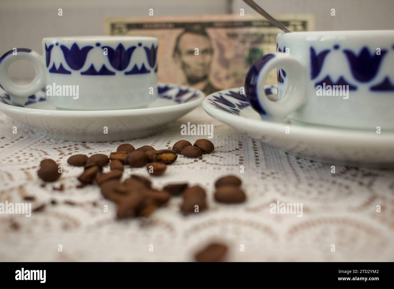 Rising Brew Coffee Cups and Soaring Coffee Prices Stock Photo Alamy