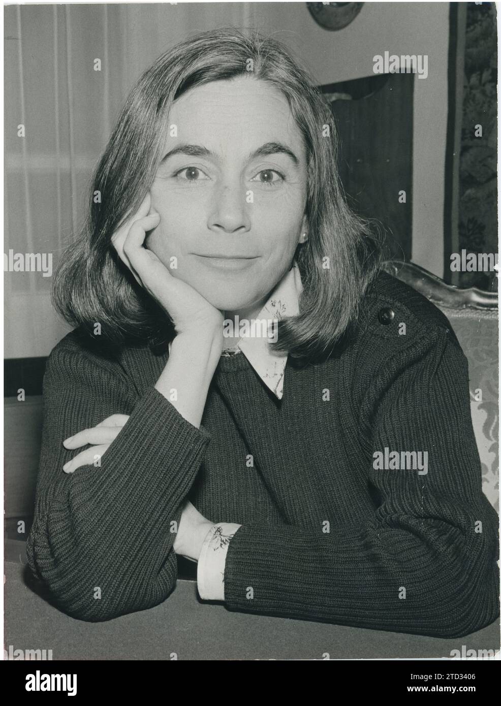 02/01/1970. Madrid, February 1974. Carmen Martín Gaite, posing during an interview for ABC. Credit: Album / Archivo ABC / Torremocha Stock Photo