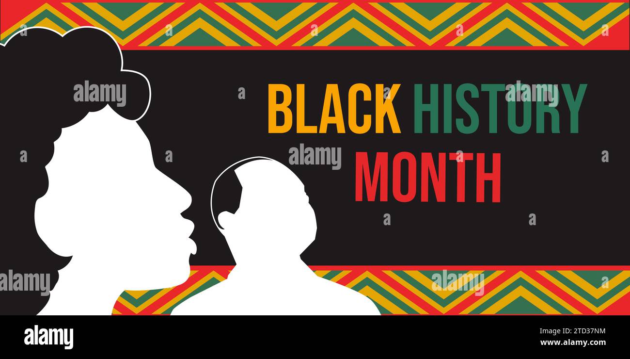 black history month horizontal banner illustration Stock Vector Image ...