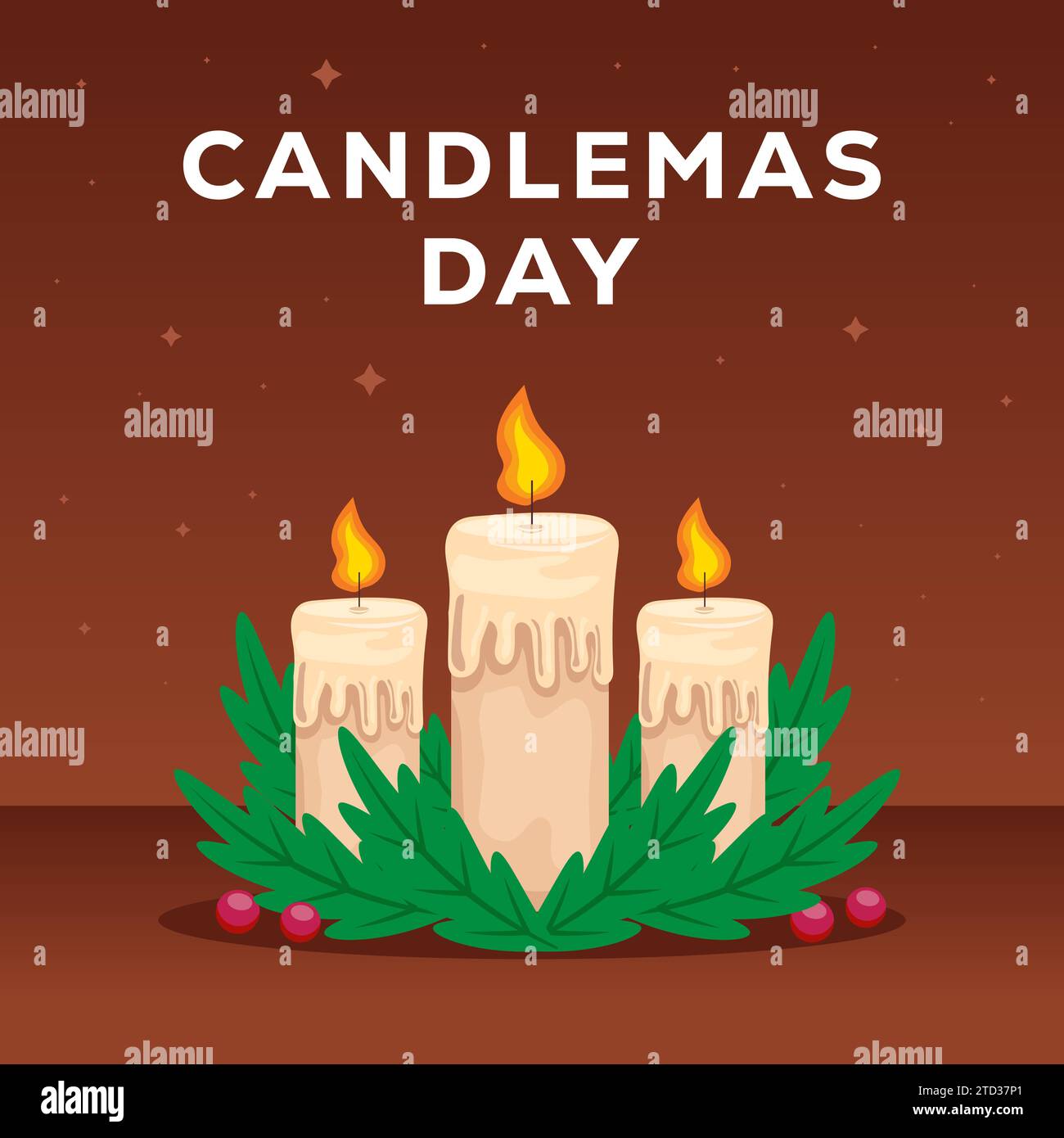vector design candlemas day illustration in gradient style Stock Vector
