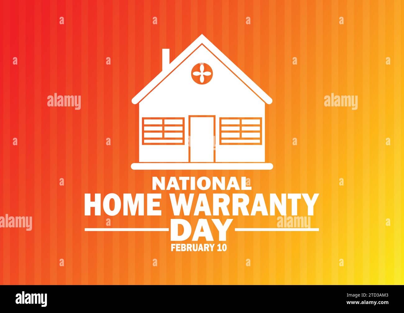 National Home Warranty Day Vector illustration. February 10. Suitable for greeting card, poster and banner. Stock Vector