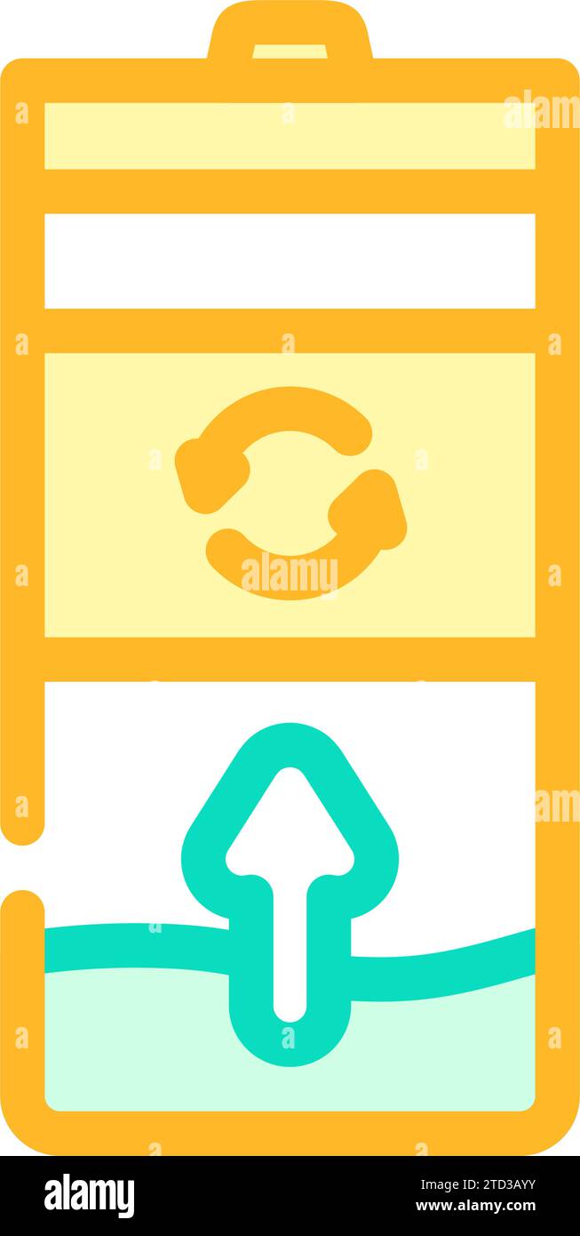 rechargeable battery color icon vector illustration Stock Vector Image