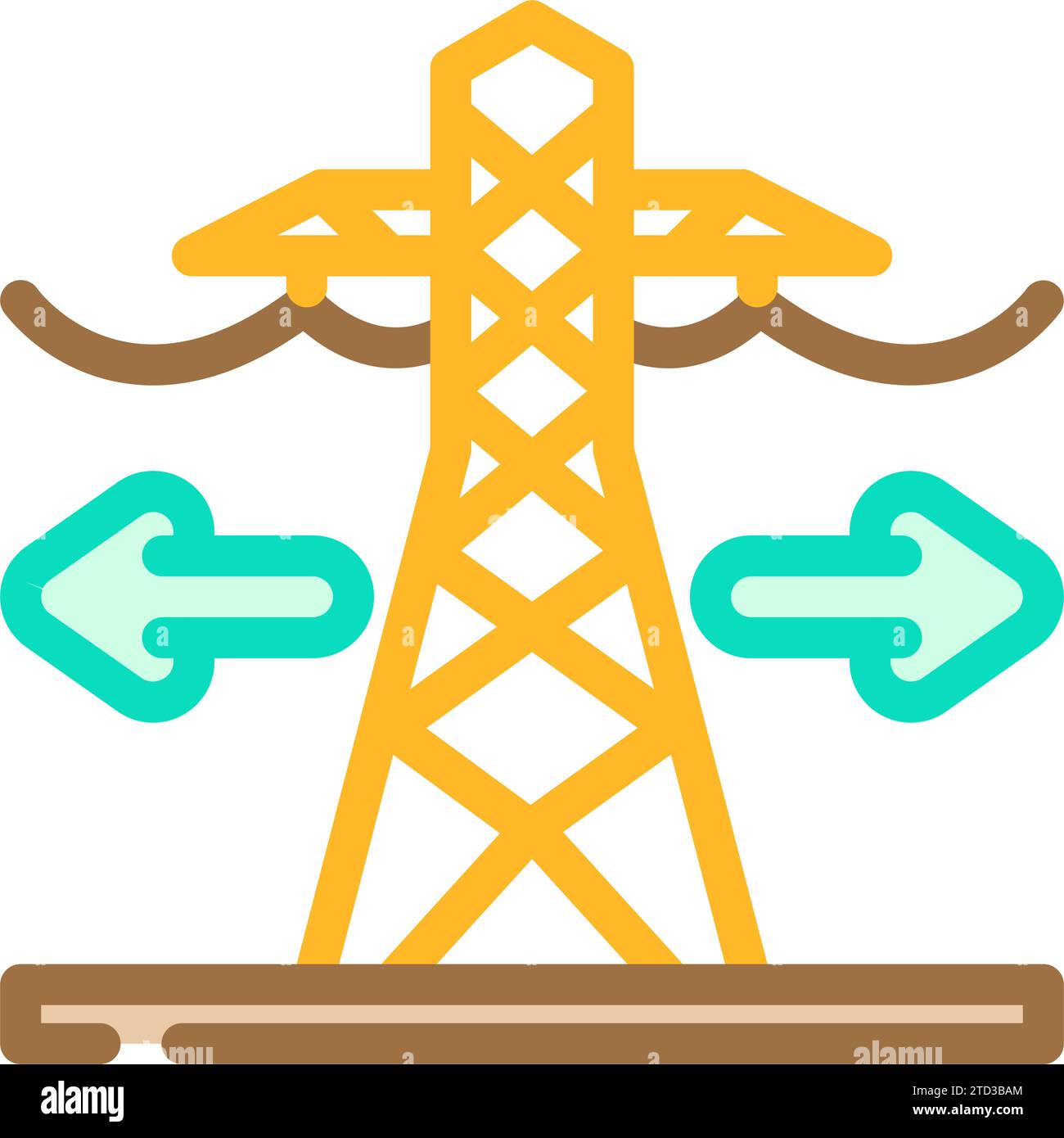 grid expansion electric color icon vector illustration Stock Vector