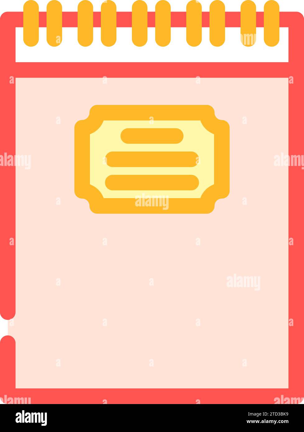 spiral notepad list color icon vector illustration Stock Vector Image ...
