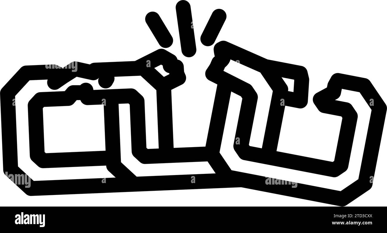 broken link line icon vector illustration Stock Vector Image & Art - Alamy