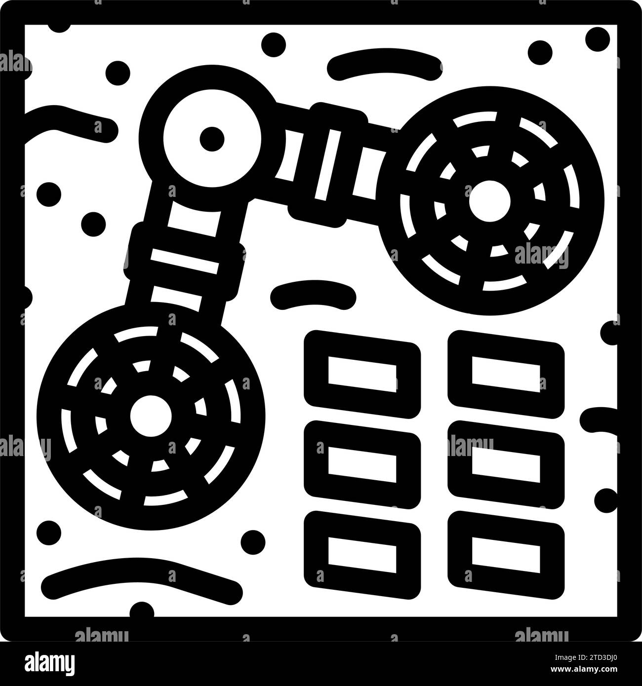 colony space exploration line icon vector illustration Stock Vector ...