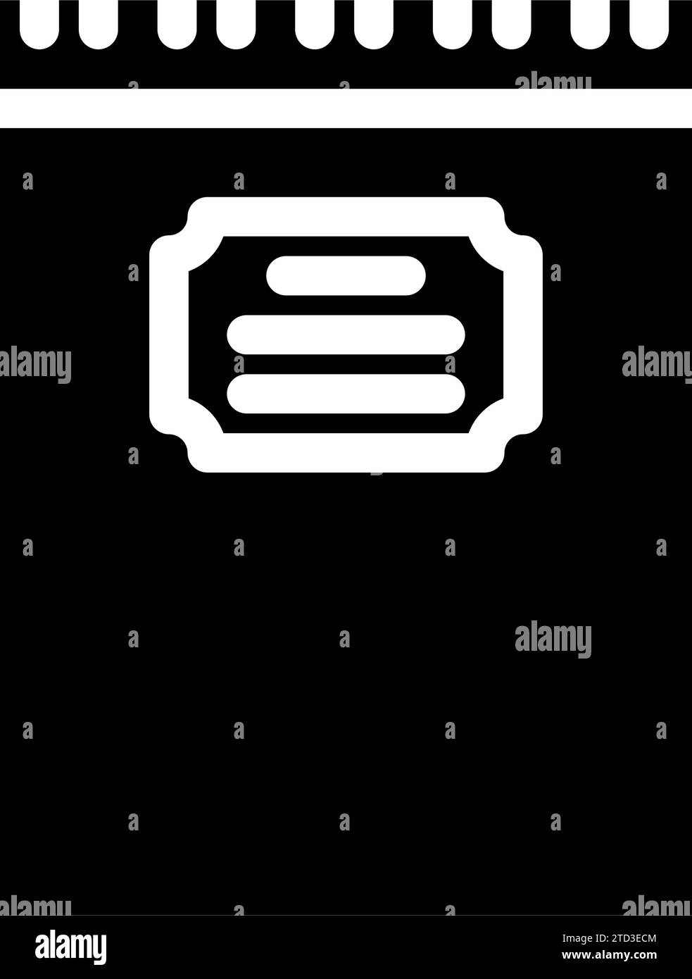 spiral notepad list glyph icon vector illustration Stock Vector Image ...