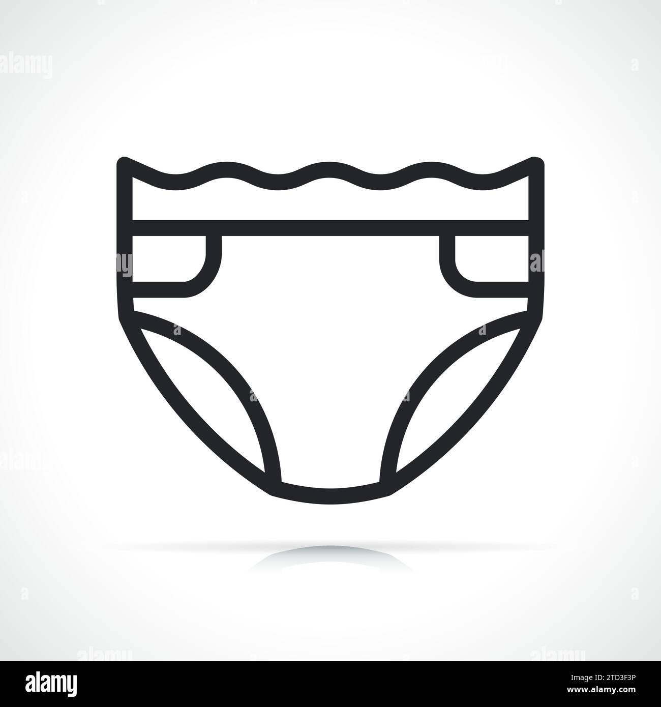 Illustration of diaper icon on white background Stock Vector Image