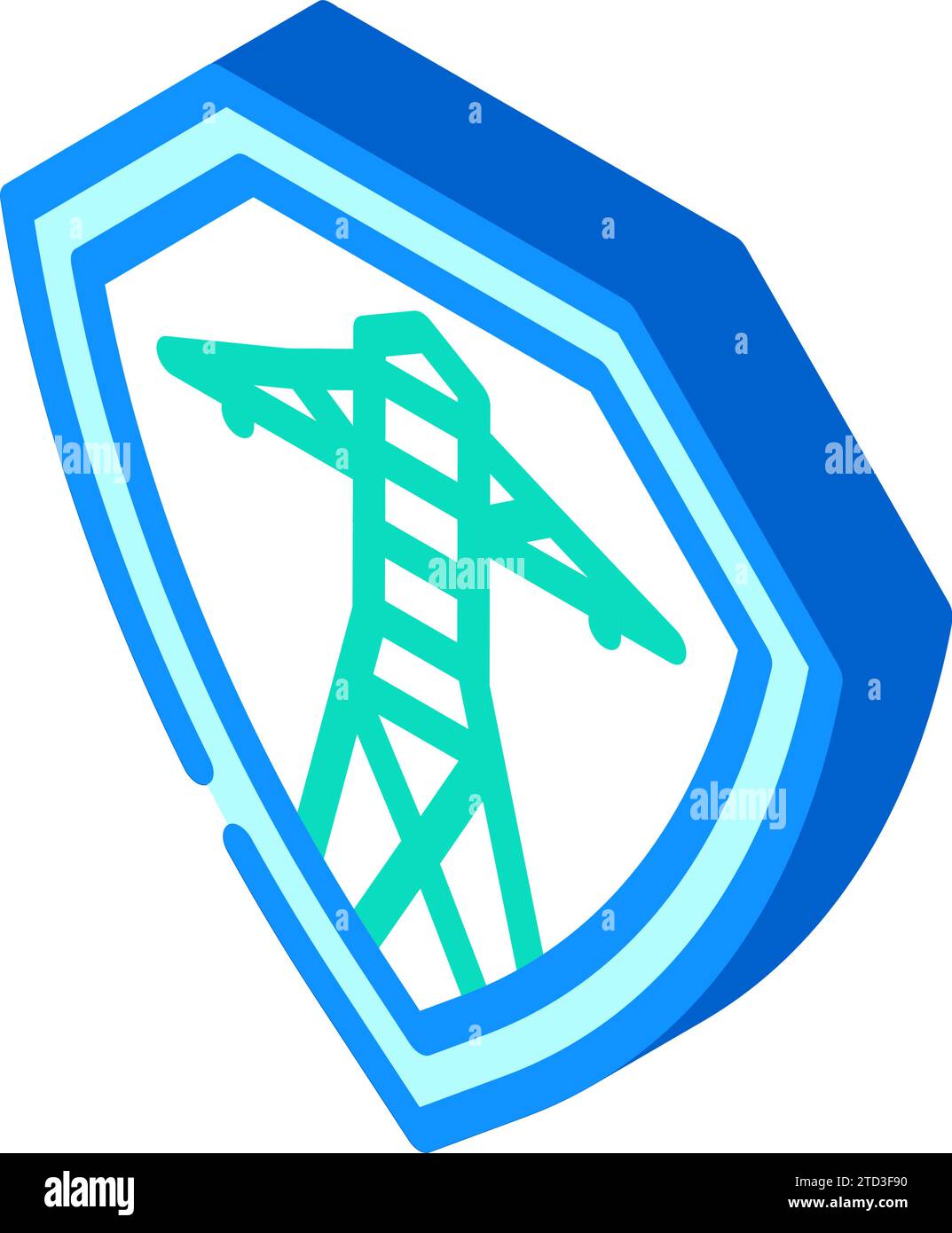 grid security electric isometric icon vector illustration Stock Vector ...