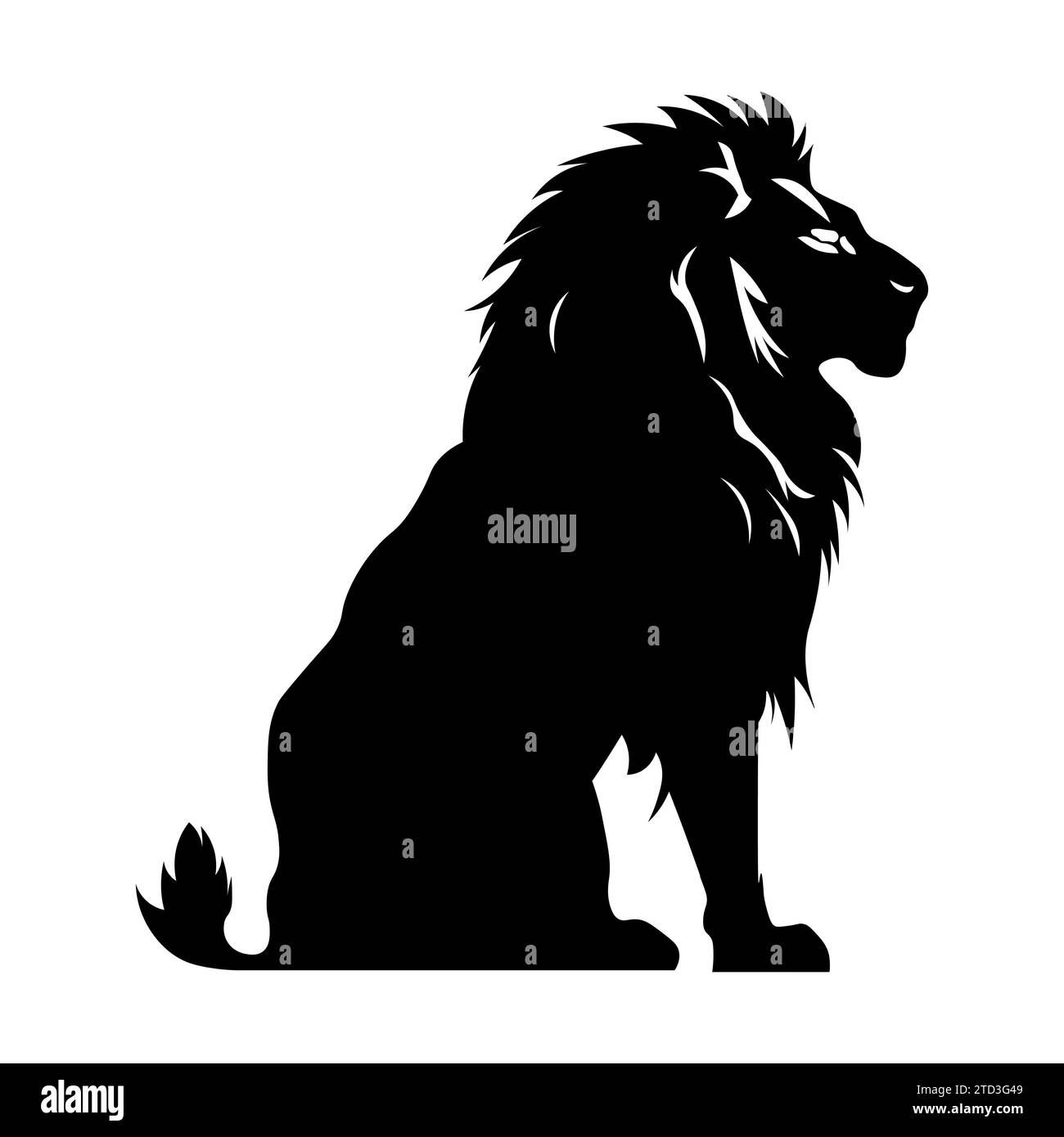 Lion black icon on white background Stock Vector Image & Art - Alamy