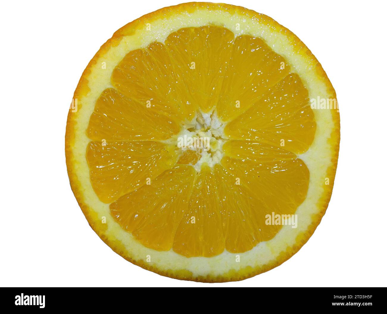 Orange slice isolated on white background Stock Photo