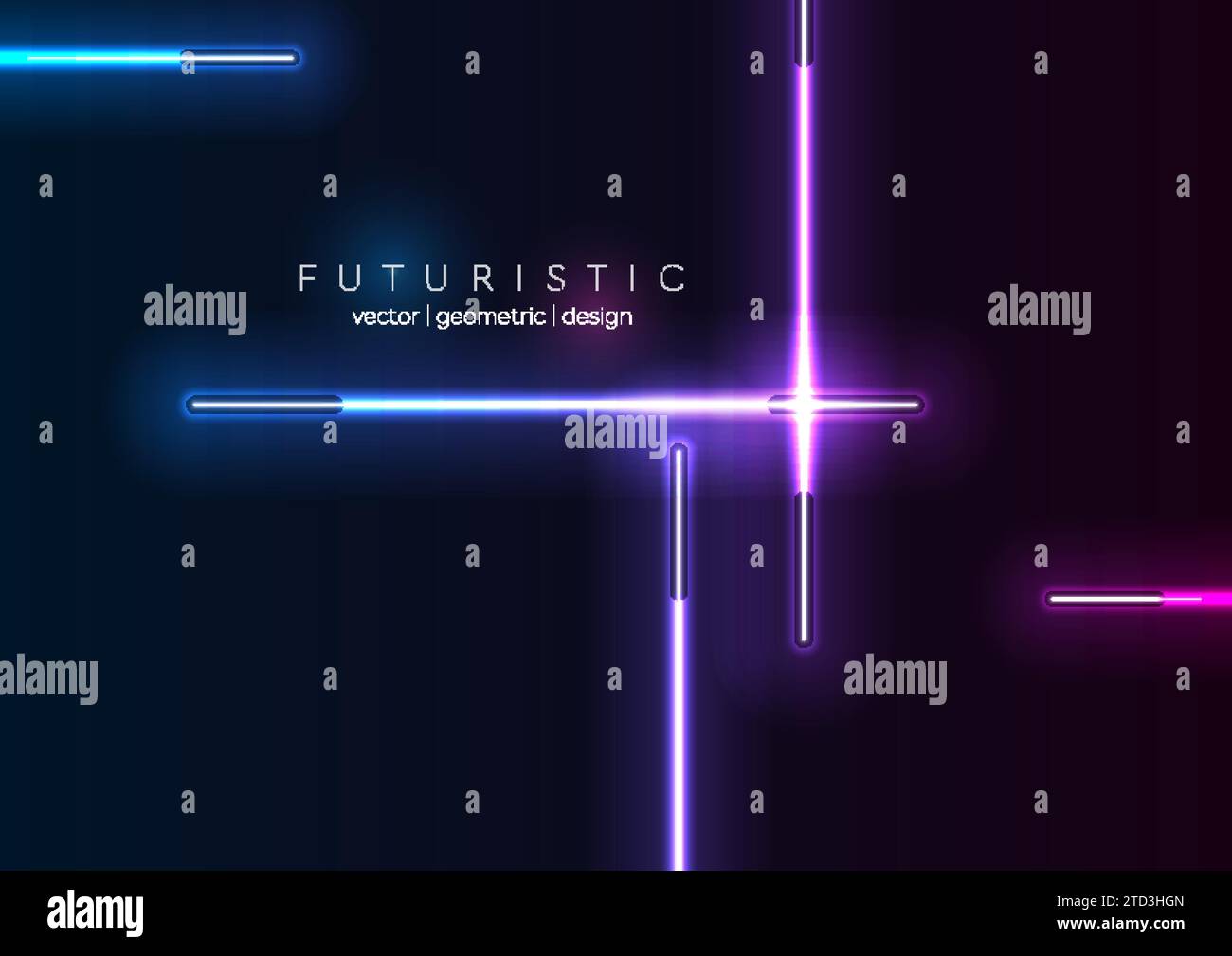 Blue purple neon laser lines abstract futuristic design. Technology ...