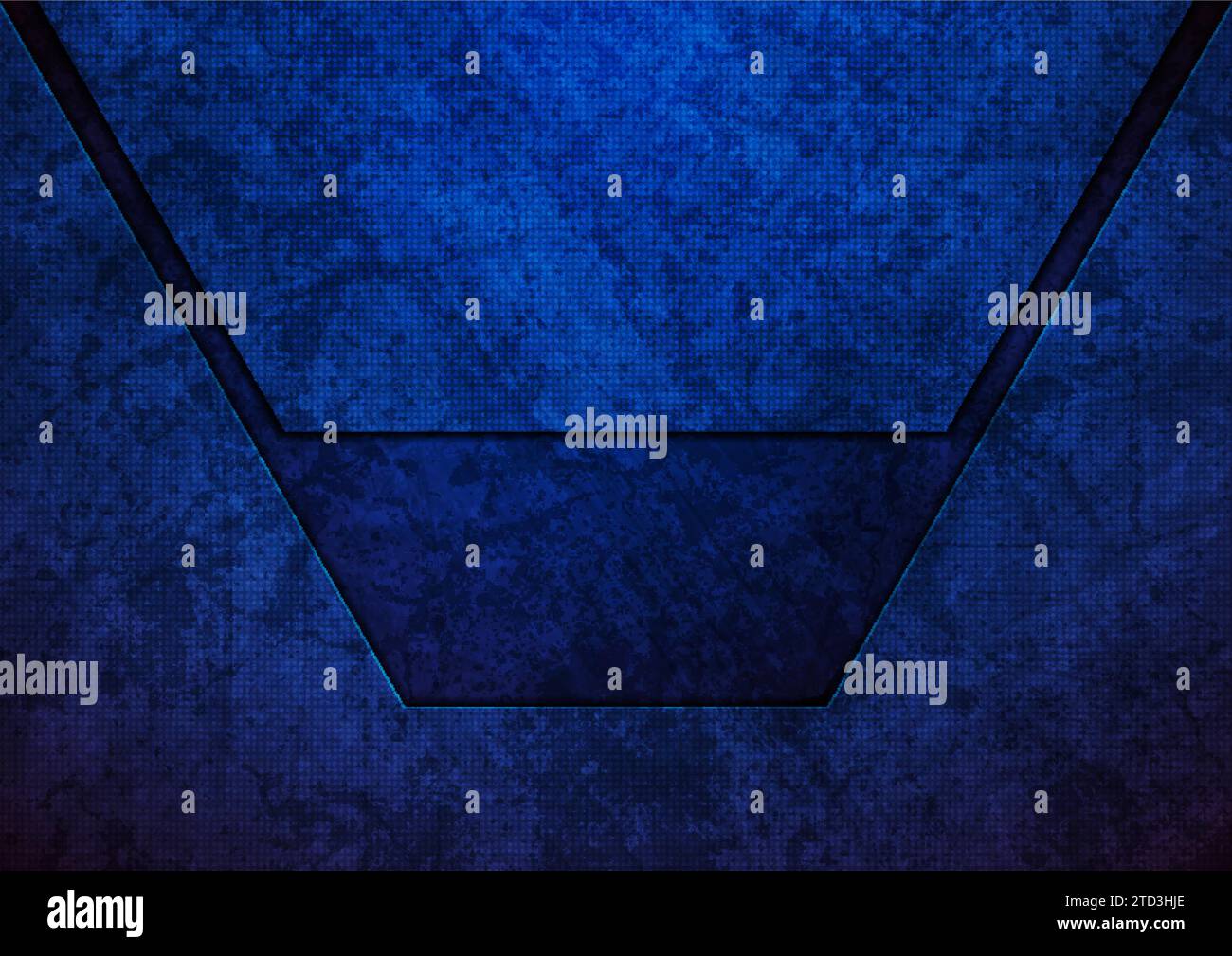 Dark blue technology abstract background with ancient grunge texture. Geometric concept vector design Stock Vector