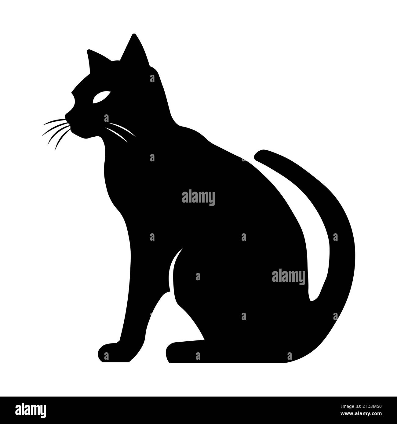 Cat black icon on white background Stock Vector Image & Art - Alamy