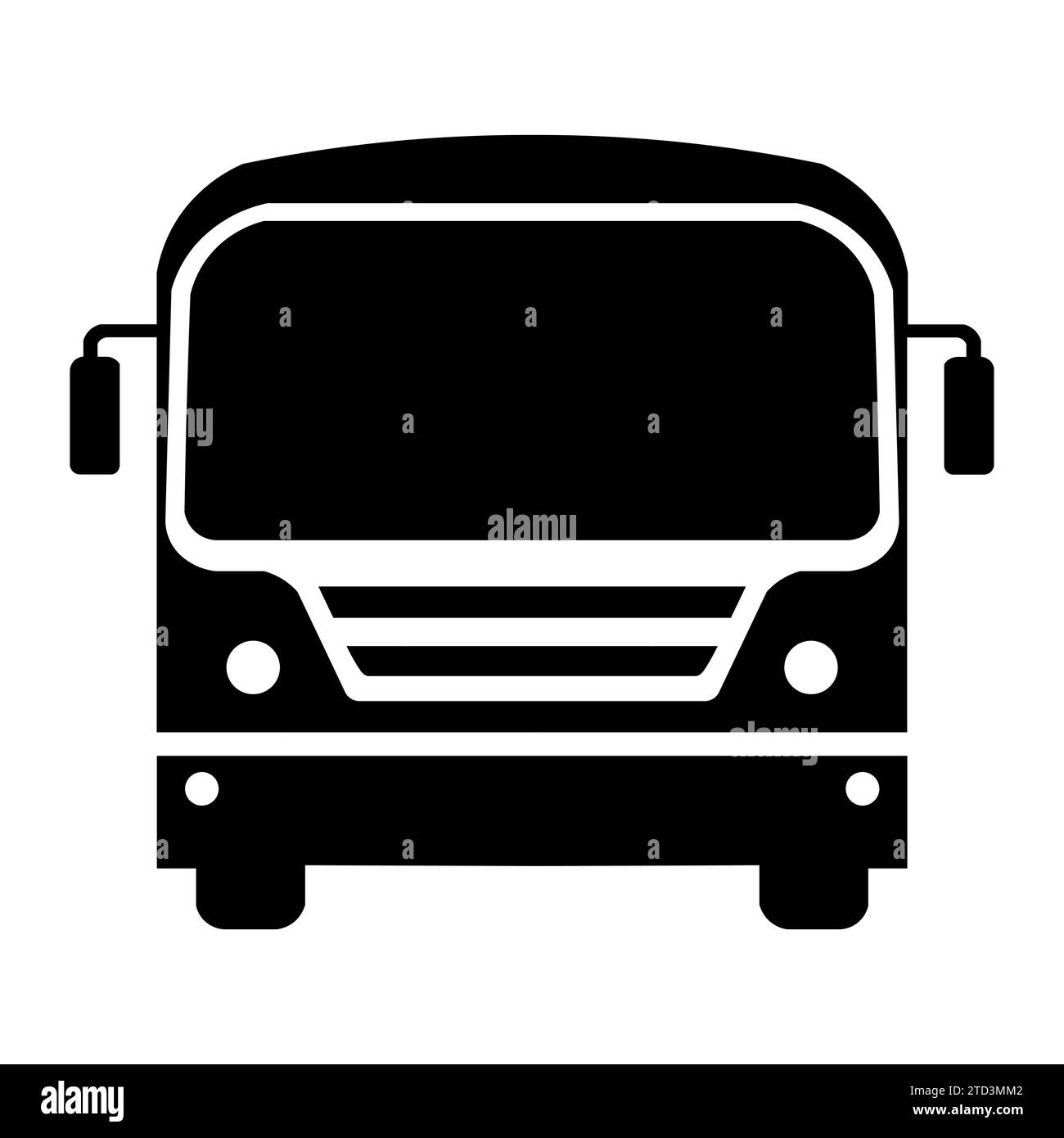Bus black icon on white background Stock Vector