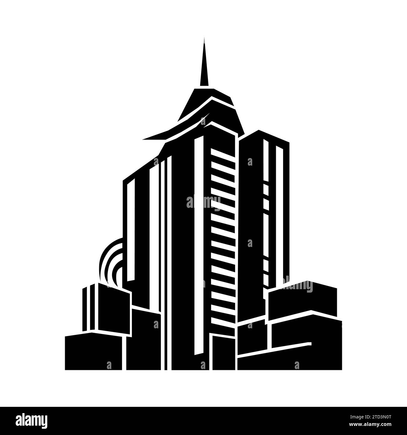 Skyscraper black icon on white background Stock Vector Image & Art - Alamy