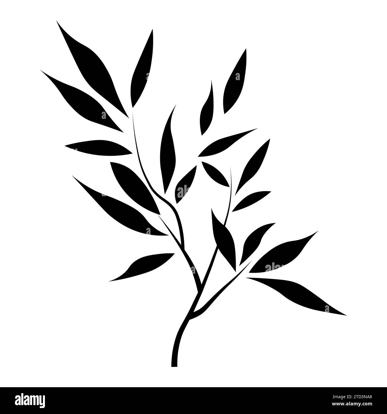 Branch black icon on white background Stock Vector Image & Art - Alamy