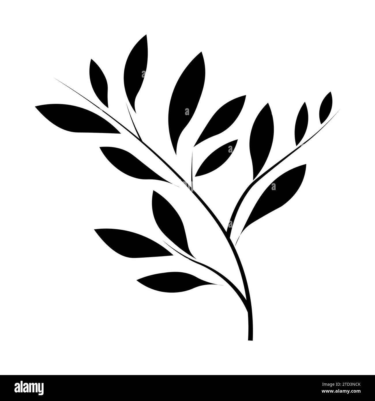Branch black icon on white background Stock Vector Image & Art - Alamy