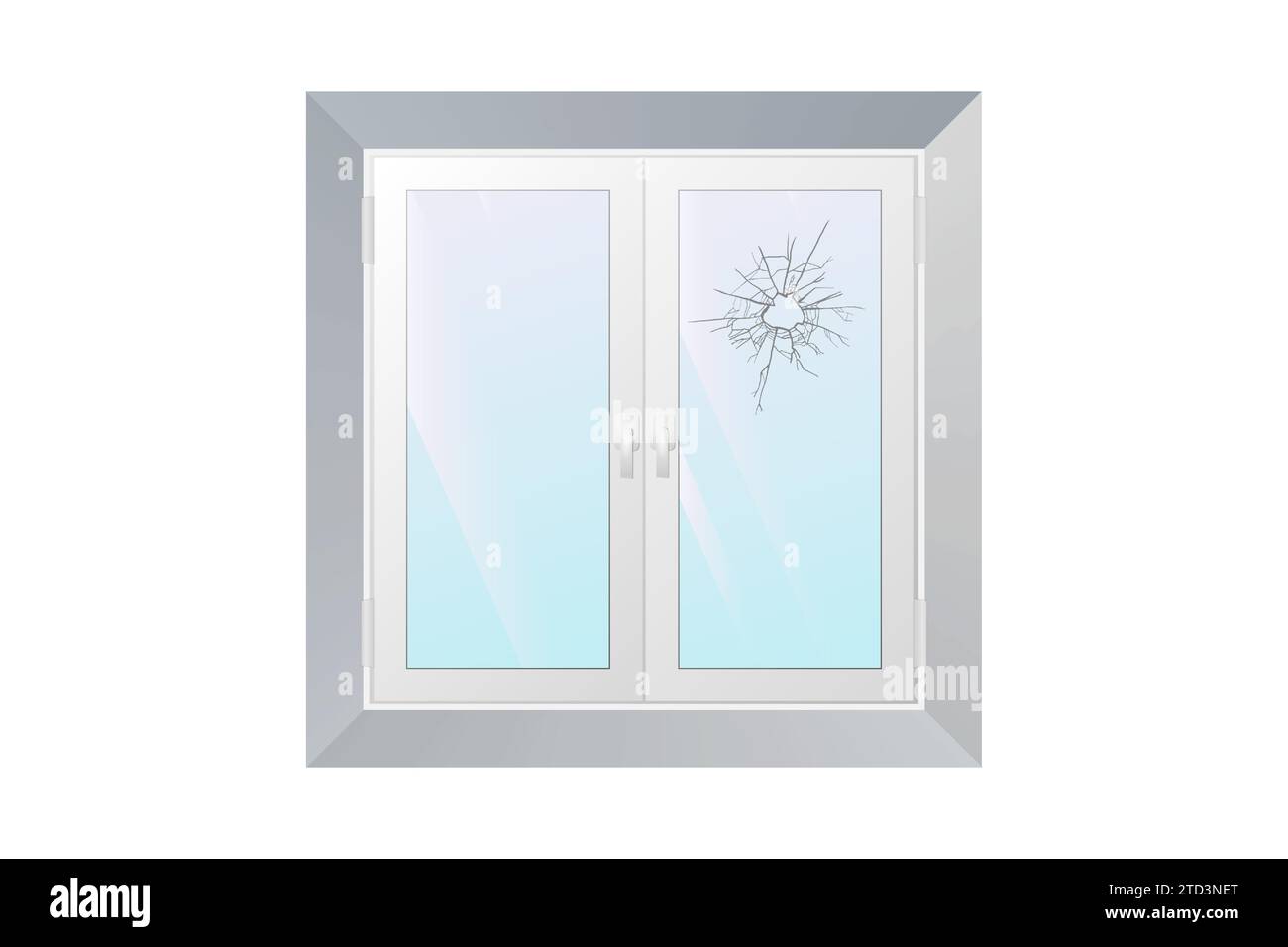 Damaged window vector illustration design. Stock Vector