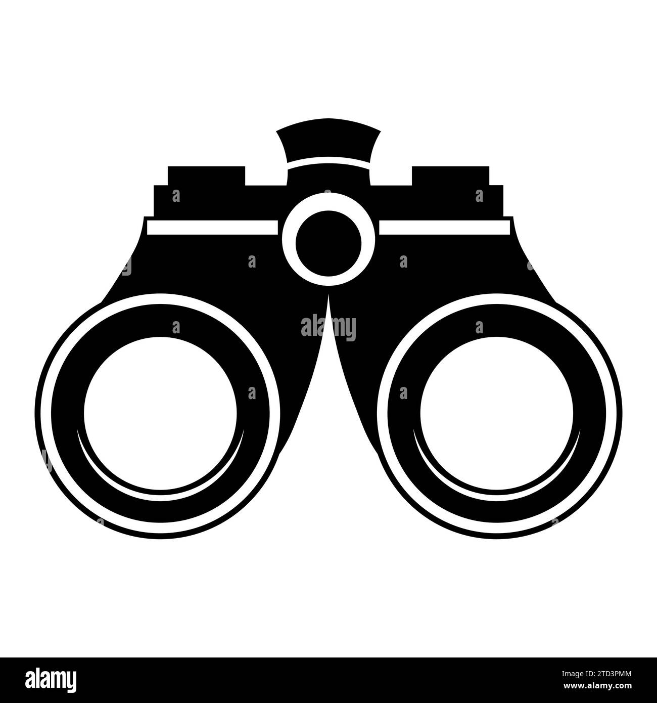 Binoculars vector black icon on white background Stock Vector