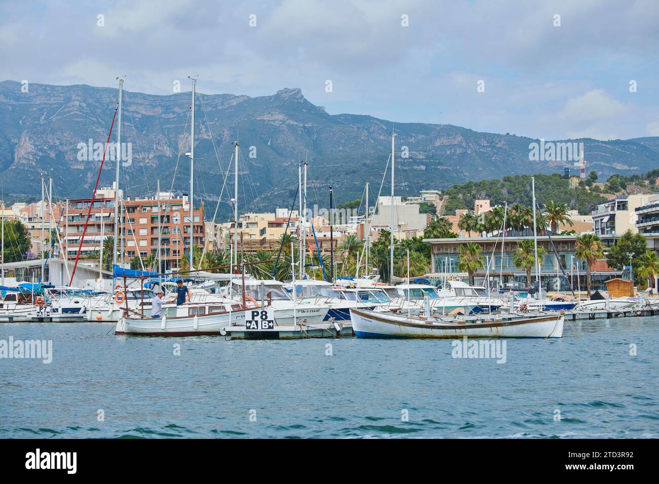 Harbour of la rapita, ebro delta, Catalonia, Spain Stock Photo