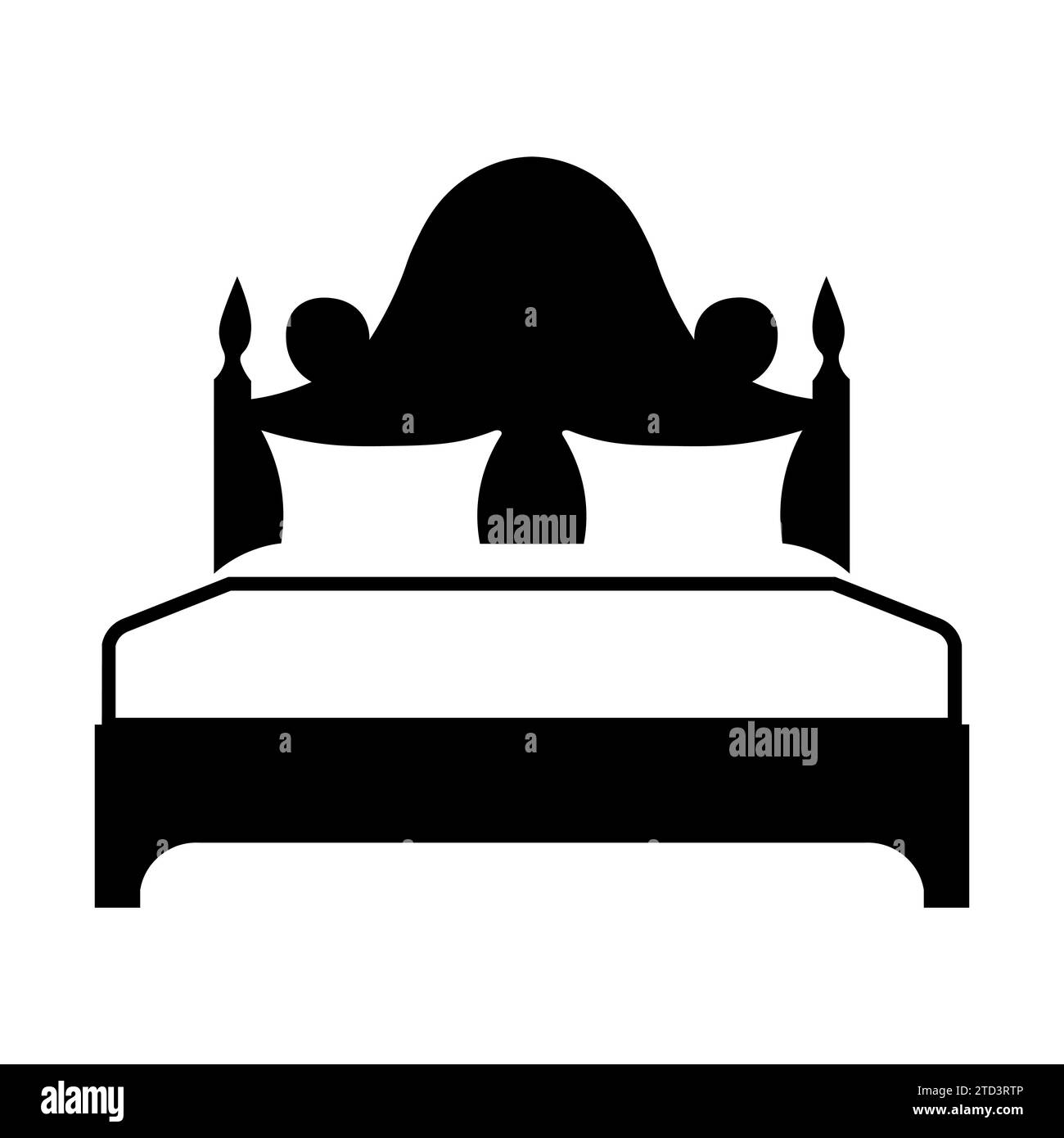 Bed vector black icon on white background Stock Vector Image & Art Alamy