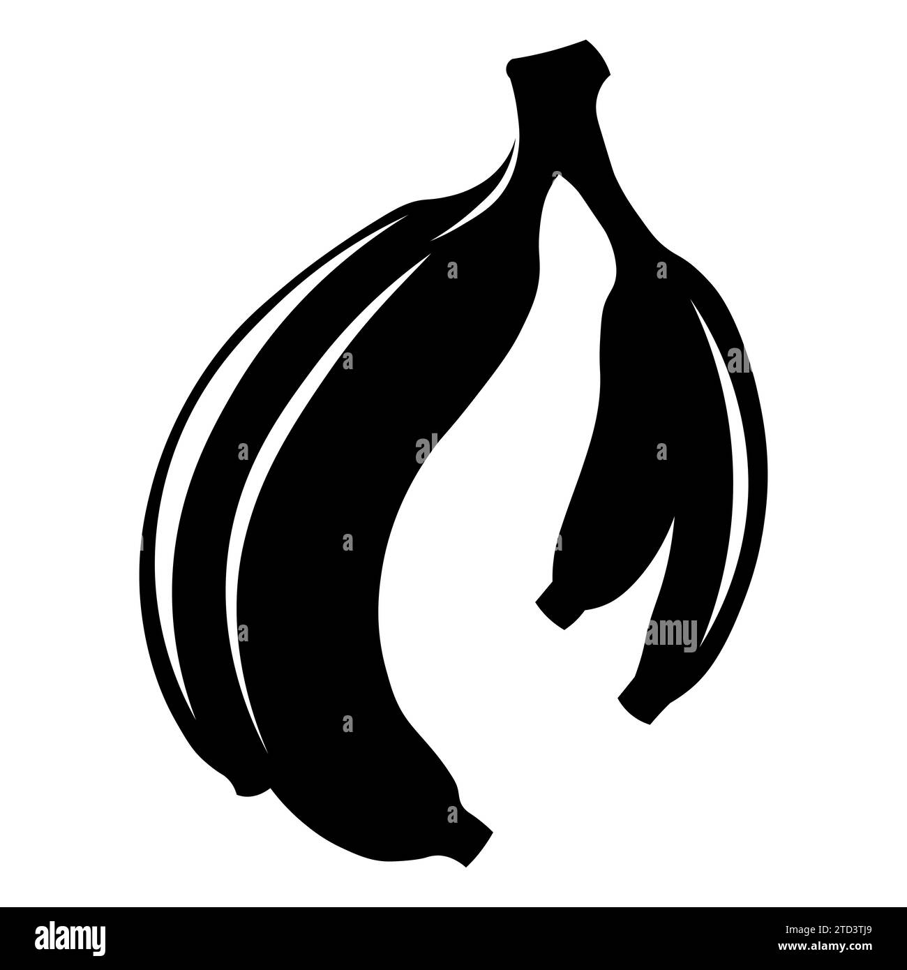 Banana vector black icon on white background Stock Vector Image & Art