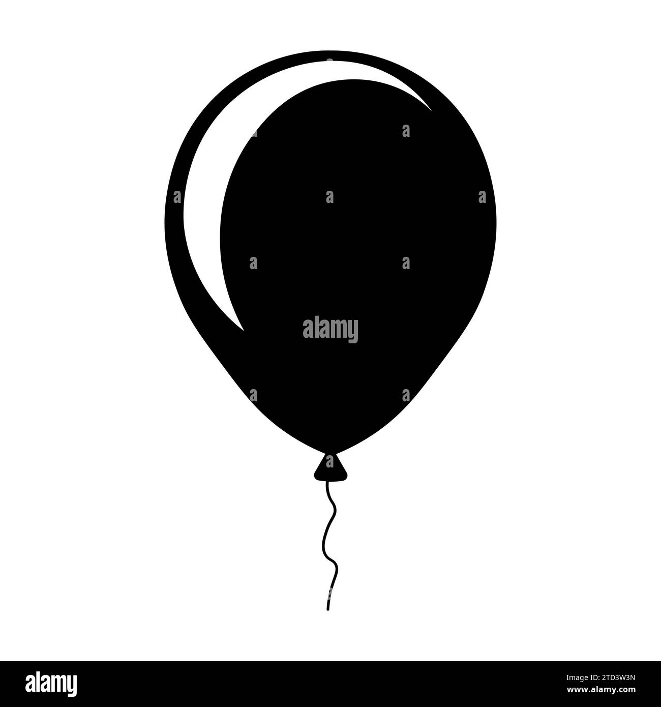 Balloon vector black icon on white background Stock Vector Image & Art ...