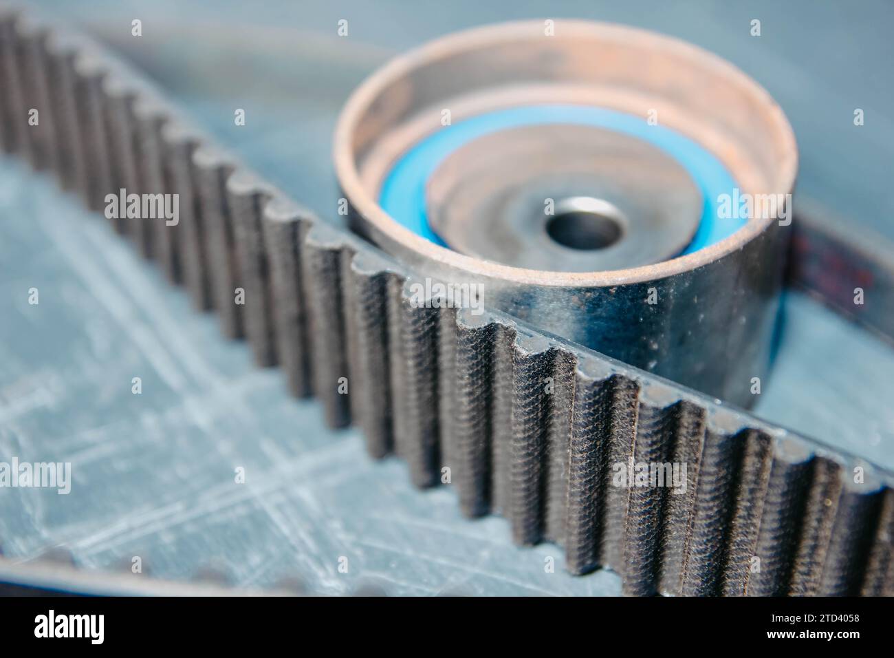 Car timing belt, car gas distribution system service and tension